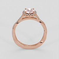 1.20 Ct. Peach Sapphire Ring, 14K Rose Gold 3