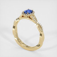 0.40 Ct. Sapphire Ring, 14K Yellow Gold 2