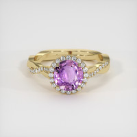 1.69 Ct. Purple Sapphire Ring, 14K Yellow Gold 1