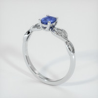 0.40 Ct. Blue Sapphire Ring, Platinum 950 2