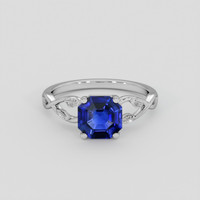 1.47 Ct. Blue Sapphire Ring, Platinum 950 1
