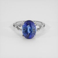 5.58 Ct. Blue Sapphire Ring, Platinum 950 1