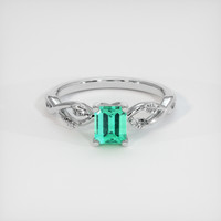 0.57 Ct. Emerald Ring, Platinum 950 1