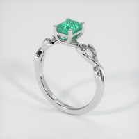 0.57 Ct. Emerald Ring, Platinum 950 2