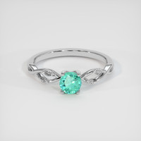 0.37 Ct. Emerald Ring, Platinum 950 1