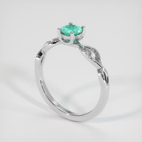 0.37 Ct. Emerald Ring, Platinum 950 2