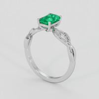 0.81 Ct. Emerald Ring, Platinum 950 2
