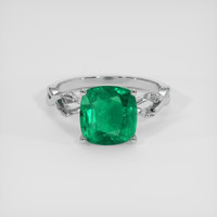 3.37 Ct. Emerald Ring, Platinum 950 1