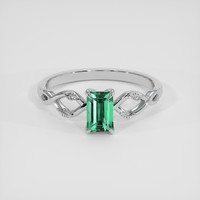 0.66 Ct. Emerald Ring, Platinum 950 1