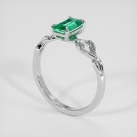 0.69 Ct. Emerald Ring, Platinum 950 2