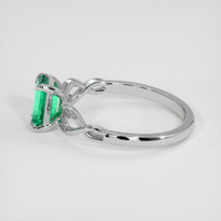 0.69 Ct. Emerald Ring, Platinum 950 4