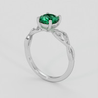 0.80 Ct. Emerald Ring, Platinum 950 2