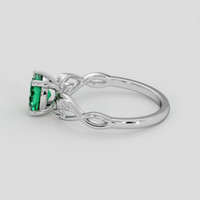 0.80 Ct. Emerald Ring, Platinum 950 4