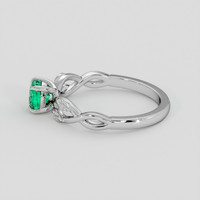 0.53 Ct. Emerald Ring, Platinum 950 4