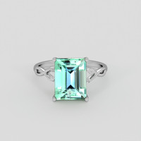 3.42 Ct. Emerald Ring, Platinum 950 1