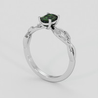 0.66 Ct. Chrome Diopside Ring, Platinum 950 2