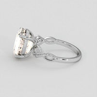 4.01 Ct. Peach Morganite Ring, Platinum 950 4