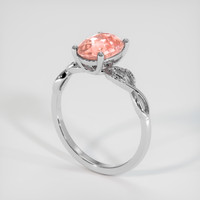 2.77 Ct. Padparadscha Sapphire Ring, Platinum 950 2