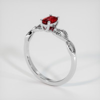 0.48 Ct. Ruby Ring, Platinum 950 2