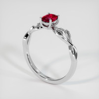 0.53 Ct. Ruby Ring, Platinum 950 2