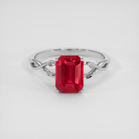 3.08 Ct. Ruby Ring, Platinum 950 1