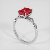 3.08 Ct. Ruby Ring, Platinum 950 2