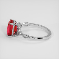 3.08 Ct. Ruby Ring, Platinum 950 4