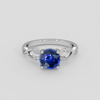 1.56 Ct. Blue Sapphire Ring, Platinum 950 1