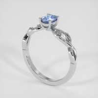 0.57 Ct. Blue Sapphire Ring, Platinum 950 2