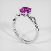 2.07 Ct. Purplish Pink Sapphire Ring, Platinum 950 2