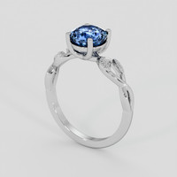 1.98 Ct. Blue Sapphire Ring, Platinum 950 2