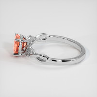 1.51 Ct. Padparadscha Sapphire Ring, Platinum 950 4