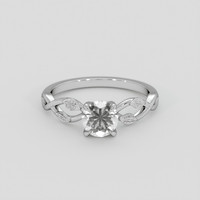 1.00 Ct. White Sapphire Ring, Platinum 950 1