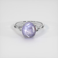 5.89 Ct. Bluish Purple Sapphire Ring, Platinum 950 1