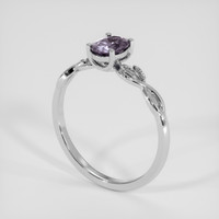 0.96 Ct. Pinkish Purple Sapphire Ring, Platinum 950 2