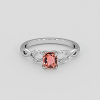 1.22 Ct. Padparadscha Sapphire Ring, Platinum 950 1