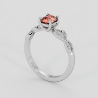1.22 Ct. Padparadscha Sapphire Ring, Platinum 950 2