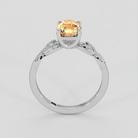 1.62 Ct. Peach Sapphire Ring, Platinum 950 3