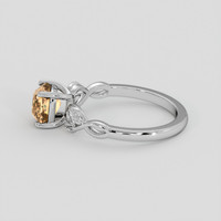 1.62 Ct. Peach Sapphire Ring, Platinum 950 4