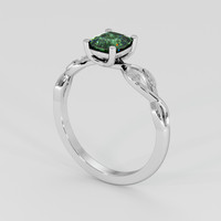 0.95 Ct. Green Sapphire Ring, Platinum 950 2