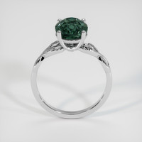 3.01 Ct. Greenish Blue Sapphire Ring, Platinum 950 3