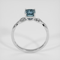 1.62 Ct. Greenish Blue Sapphire Ring, Platinum 950 3