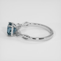 1.62 Ct. Greenish Blue Sapphire Ring, Platinum 950 4