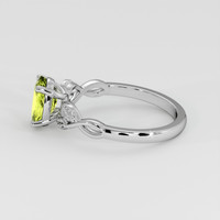 1.58 Ct. Yellowish Green Sapphire Ring, Platinum 950 4