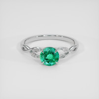 0.78 Ct. Emerald Ring, Platinum 950 1