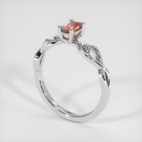 0.59 Ct. Padparadscha Sapphire Ring, Platinum 950 2