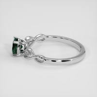 0.65 Ct. Bluish Green Sapphire Ring, Platinum 950 4