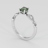 0.73 Ct. Green Sapphire Ring, Platinum 950 2