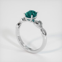 1.19 Ct. Greenish Blue Sapphire Ring, Platinum 950 2