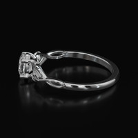 0.64 Ct. White Sapphire Ring, Platinum 950 4